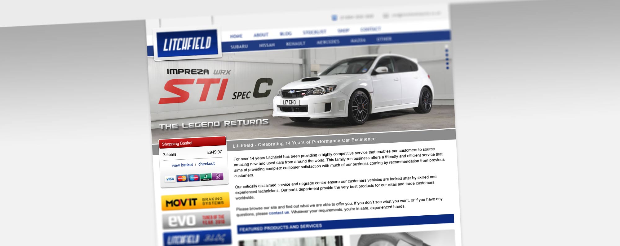 Litchfield Imports Website Design